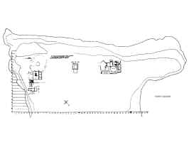 Promontorio di Saturo, planimetria dei due settori della domus romana