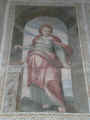 Arcivescovado, affresco raffigurante forse Sant'Agata commissionato dall'arcivescovo Caetani. Inizi del XVII secolo