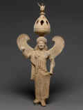 Bruciaprofumi in terracotta con sostegno raffigurante la dea Nike. H 44,6 cm, fine del VI secolo a.C., da Taranto. Los Angeles, The Getty Villa Malibu