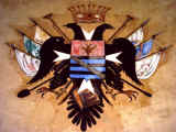 Palazzo Carducci, stemma dipinto sulla volta dell'androne