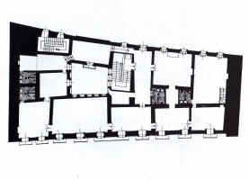 Palazzo D'Ayala Valva, pianta del piano nobile