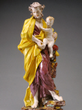 Gruppo ceramico raffigurante San Giuseppe col Bambino, attribuito a Gennaro Laudato. H 54,5 cm, 1790 circa. Los Angeles, Getty Center