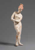 Terracotta policroma, figura femminile nuda, forse Afrodite. Seconda metà del III secolo a.C., H cm 20, da Taranto. New York, Metropolitan Museum of Art